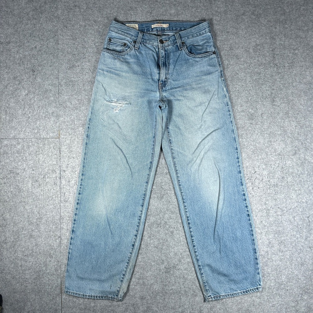 Levi's Denim Jeans Women 25 Light Blue Baggy Dad Distressed Y2K Streetwear Retro